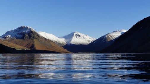 Great Gable under a clear blue sky in Wasdale, Lake District